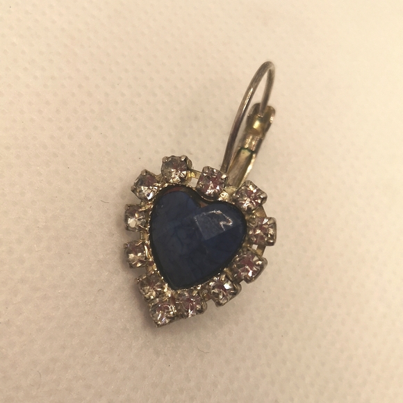 Vintage heart drop earrings - Picture 5 of 5